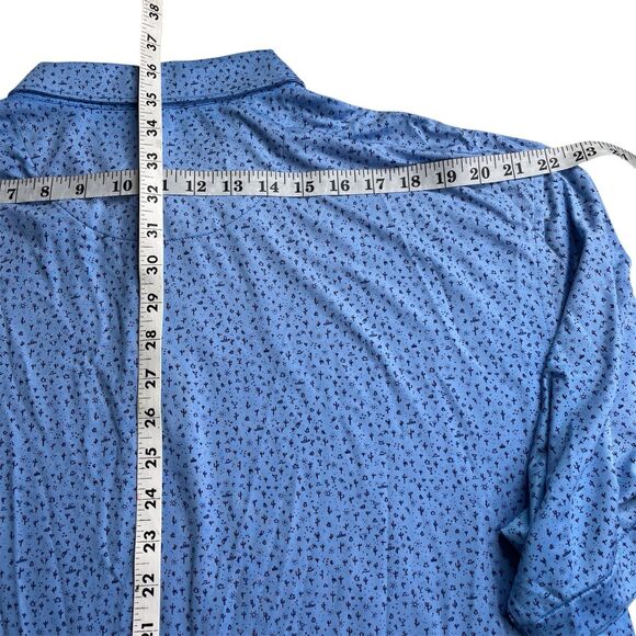 Peter Millar Summer Comfort Golf Polo Mens XL Blue Performance Shirt - Picture 10 of 10